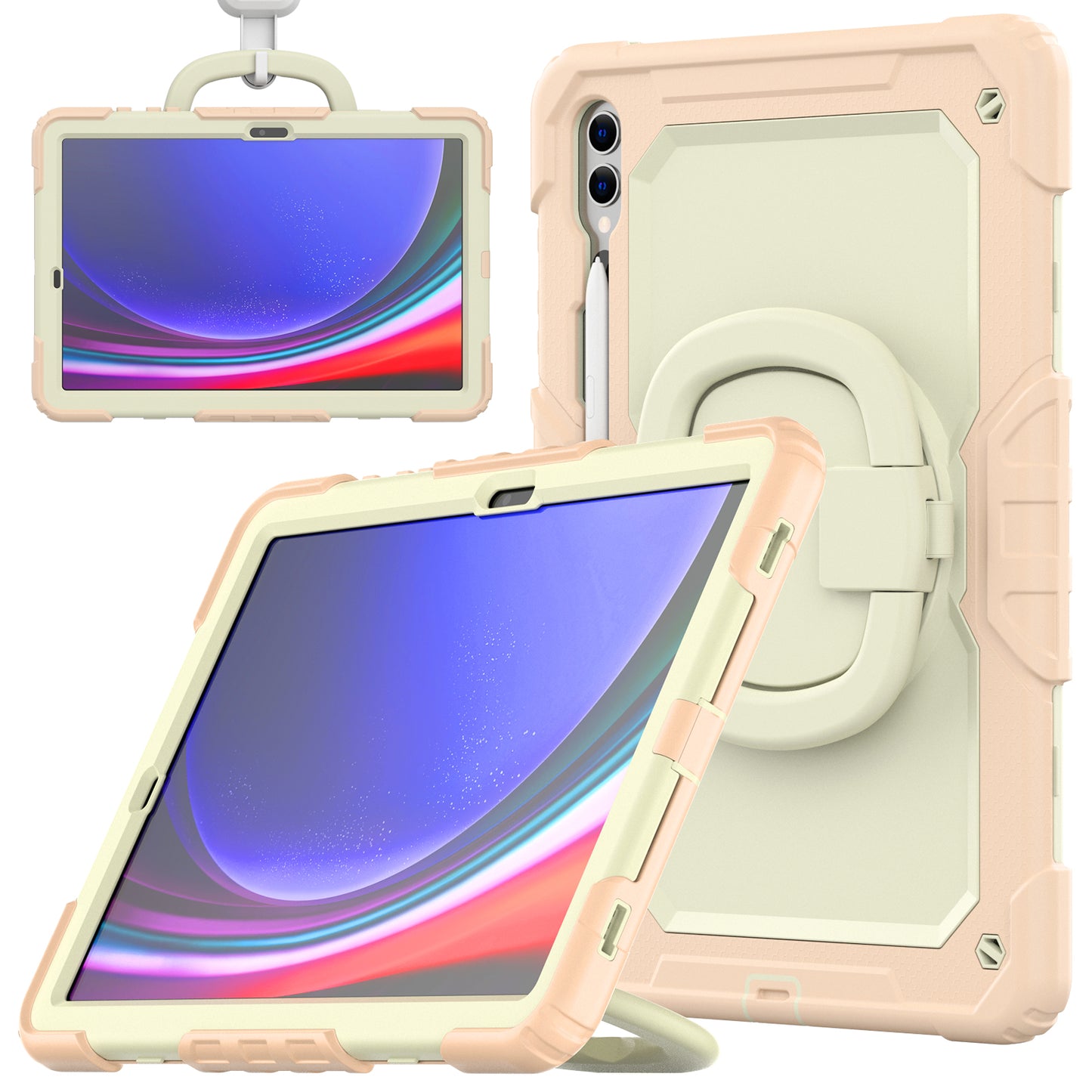 Tough Box Handle Grip Hook Galaxy Tab S9+ Case