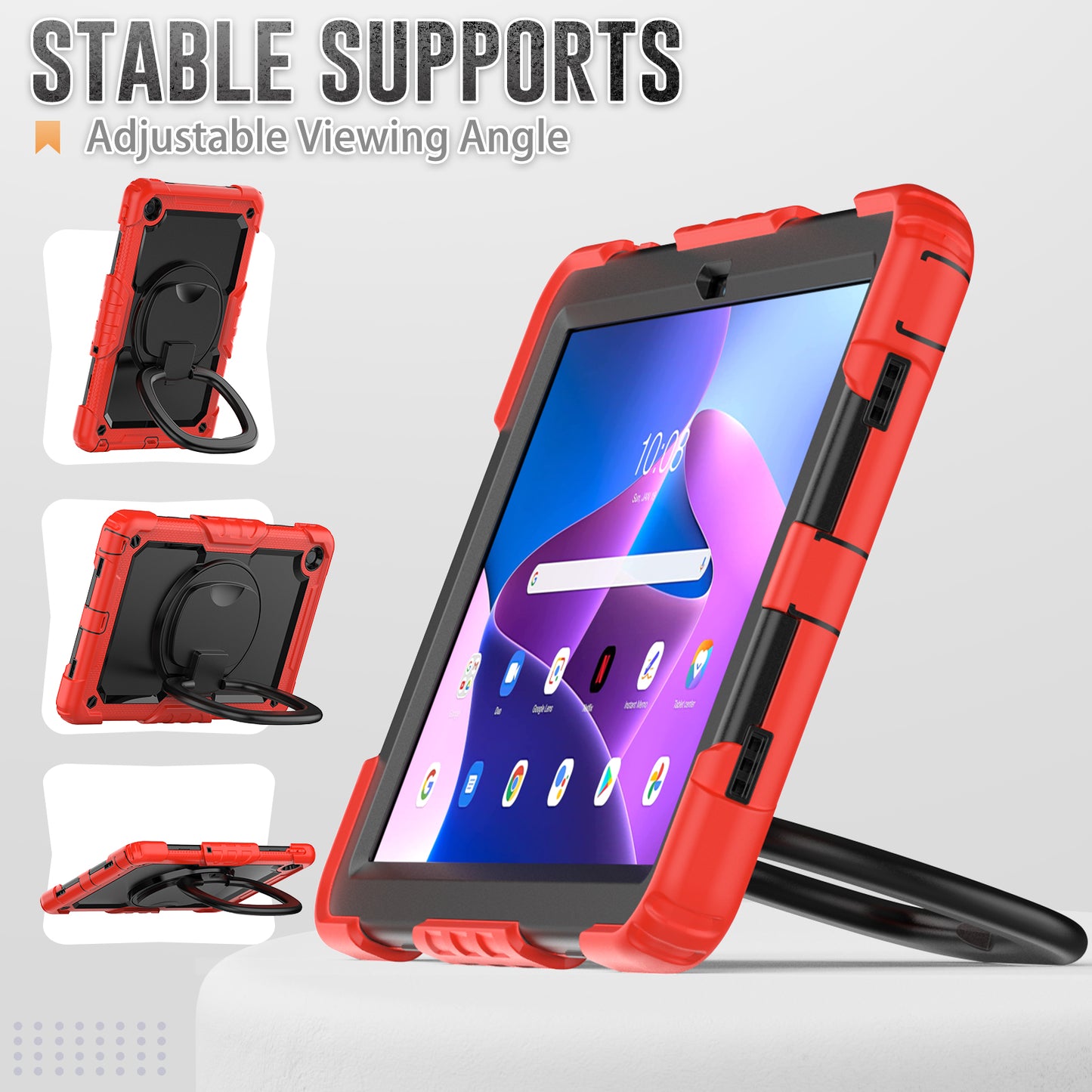 Tough Box Handle Grip Hook Lenovo Tab M10 HD (2020) Case