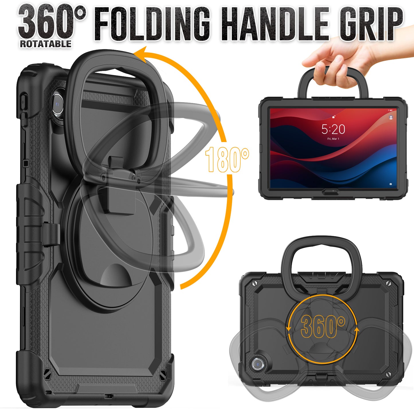 Tough Box Handle Grip Hook Lenovo Tab M11 (2024) Case