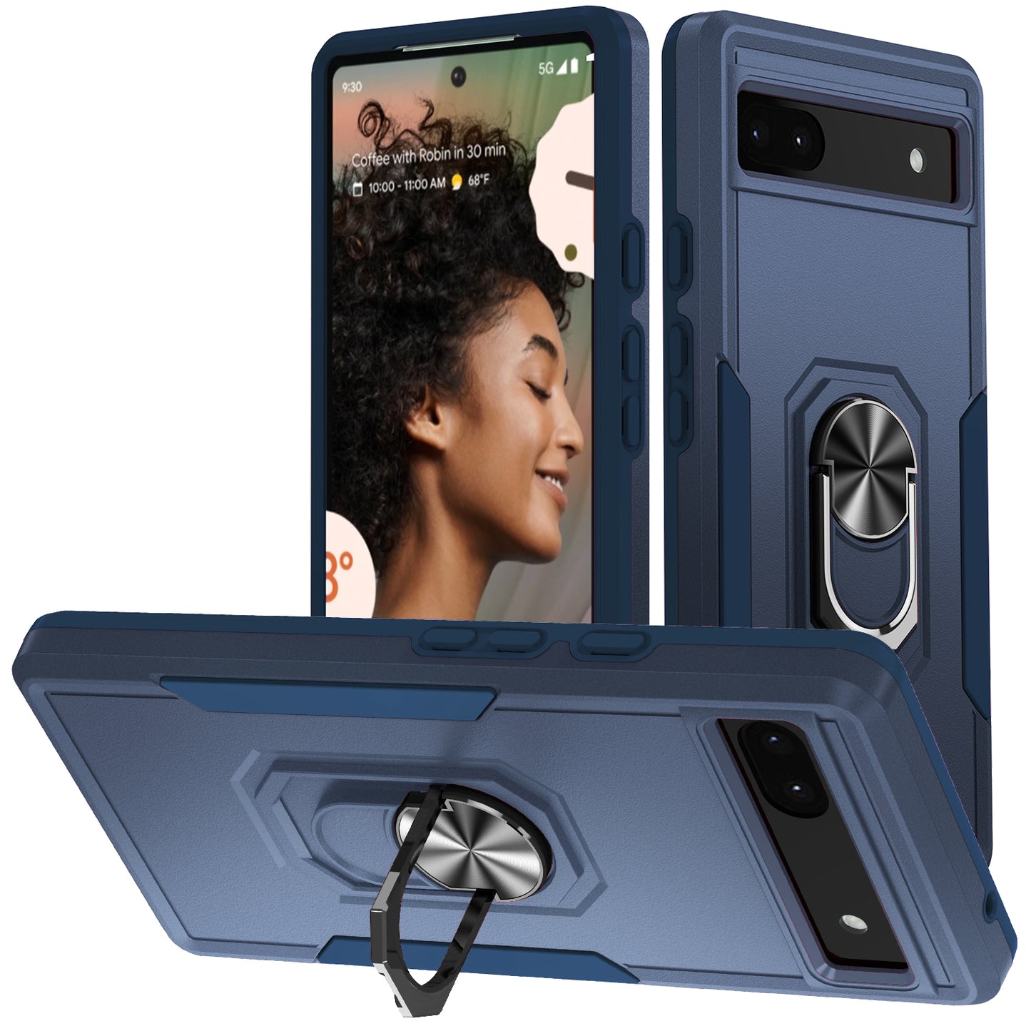 Pioneer Google Pixel 6A Case Rotating Ring Stand