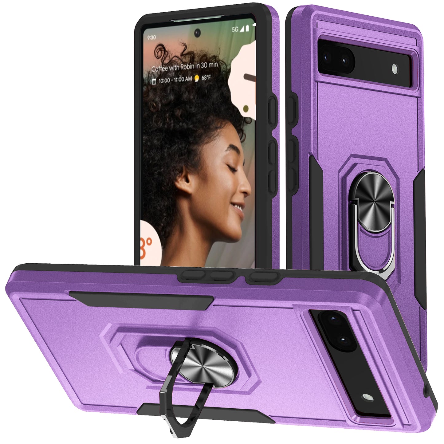 Pioneer Google Pixel 6A Case Rotating Ring Stand