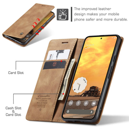 Book Classical Retro Leather Google Pixel 9 Pro Case Slim Wallet Stand