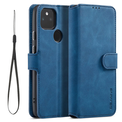 Retro Leather Edge Google Pixel 5A Case with Hand Strap