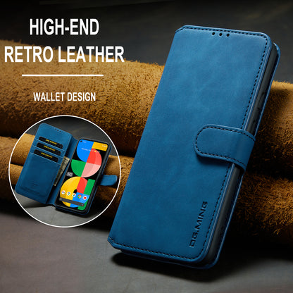 Retro Leather Edge Google Pixel 5A Case with Hand Strap