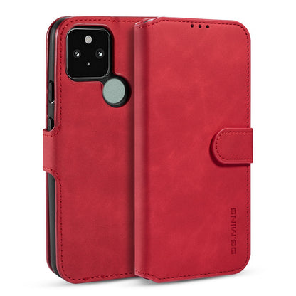 Retro Leather Edge Google Pixel 5 XL Case with Hand Strap