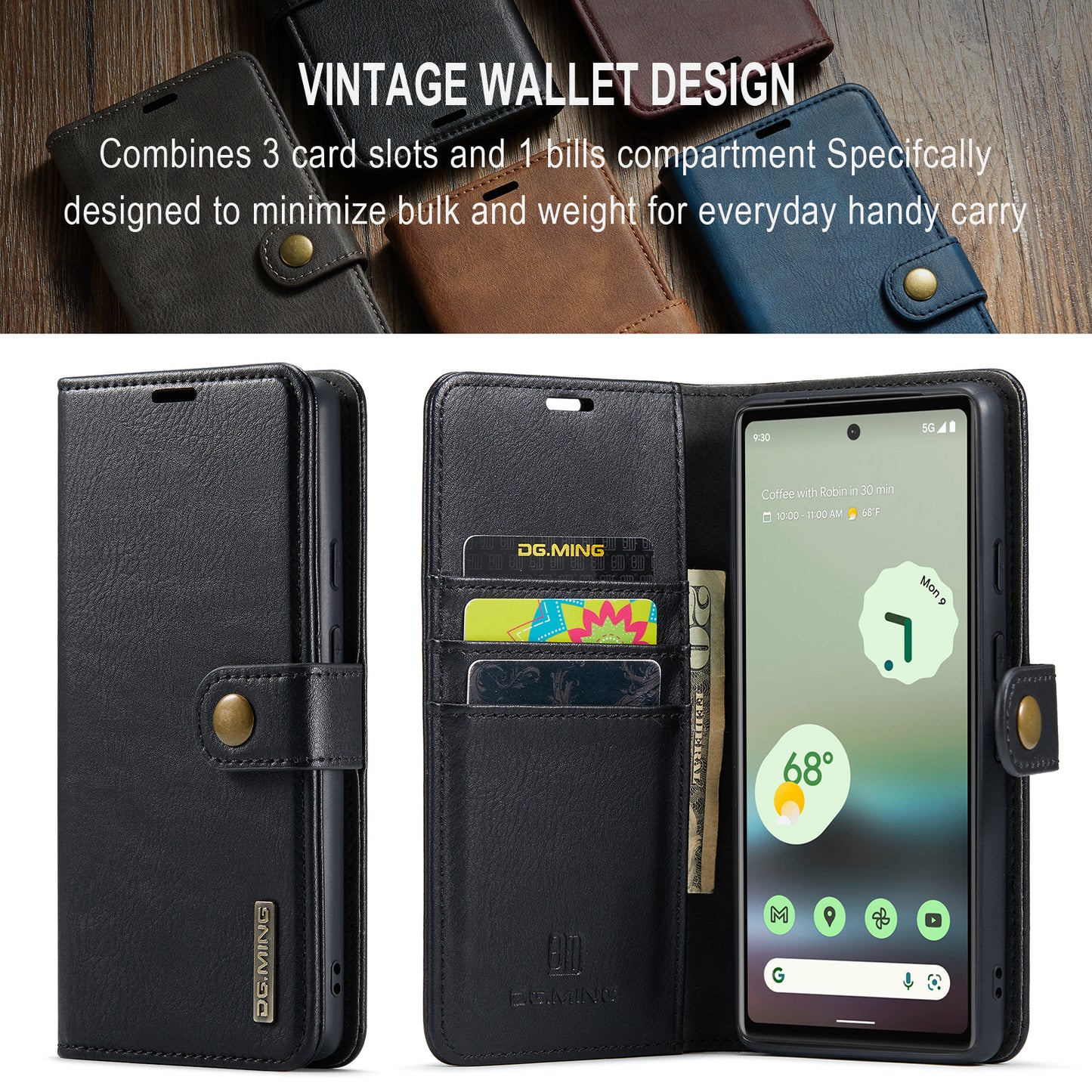 Wallet Detachable 2 In 1 Buckle Google Pixel 6A Case Magnetic