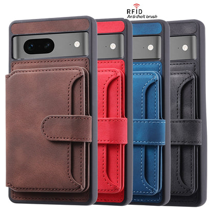 Fantasy Card Slots Buckle Google Pixel 6A Case Leather Anti-theft