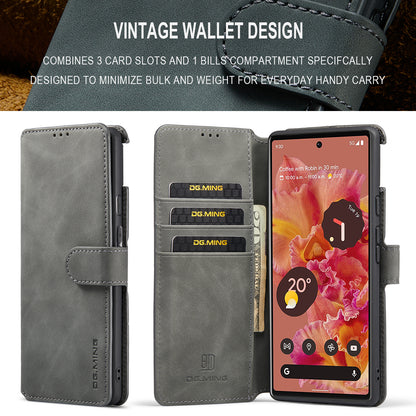 Retro Leather Edge Google Pixel 6 Case with Hand Strap