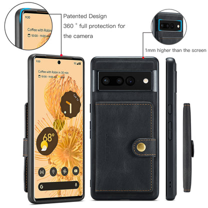 Magnetic Detachable Card Holder Google Pixel 6 Case Leather Flip