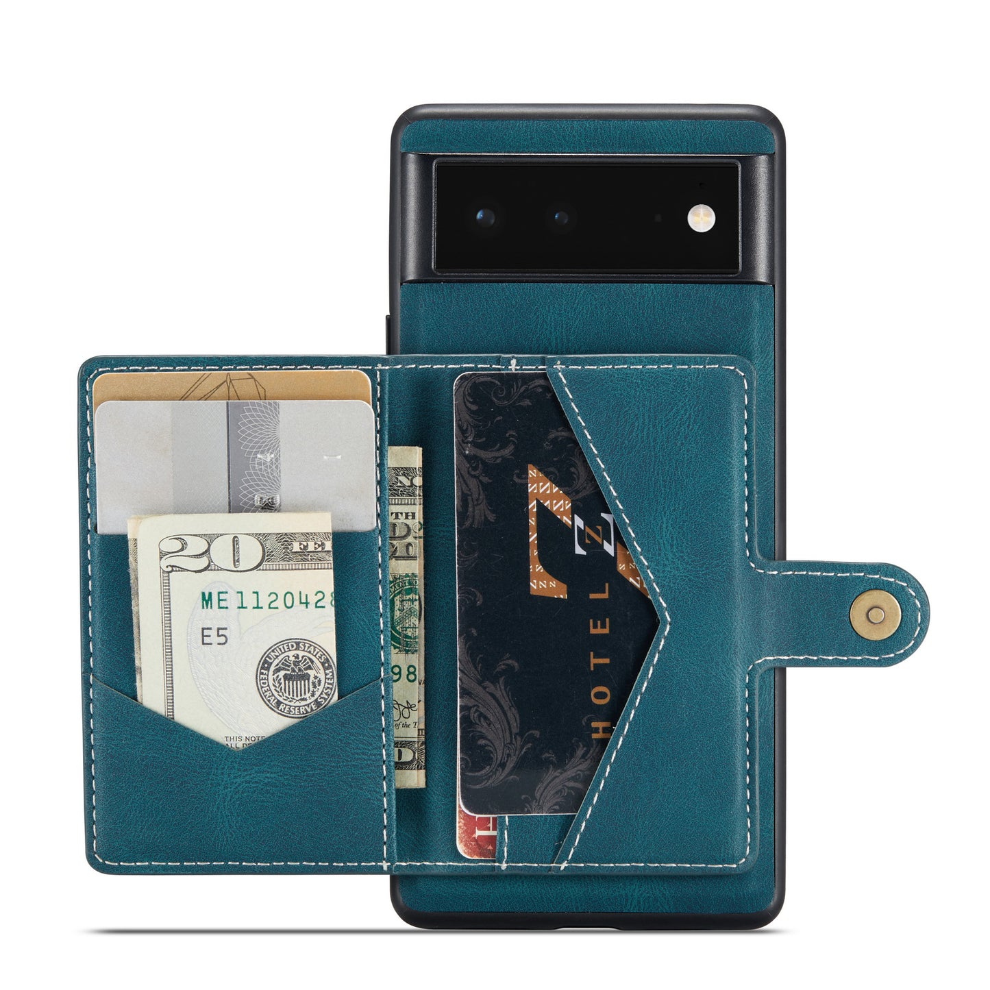 Magnetic Detachable Card Holder Google Pixel 6 Case Leather Flip