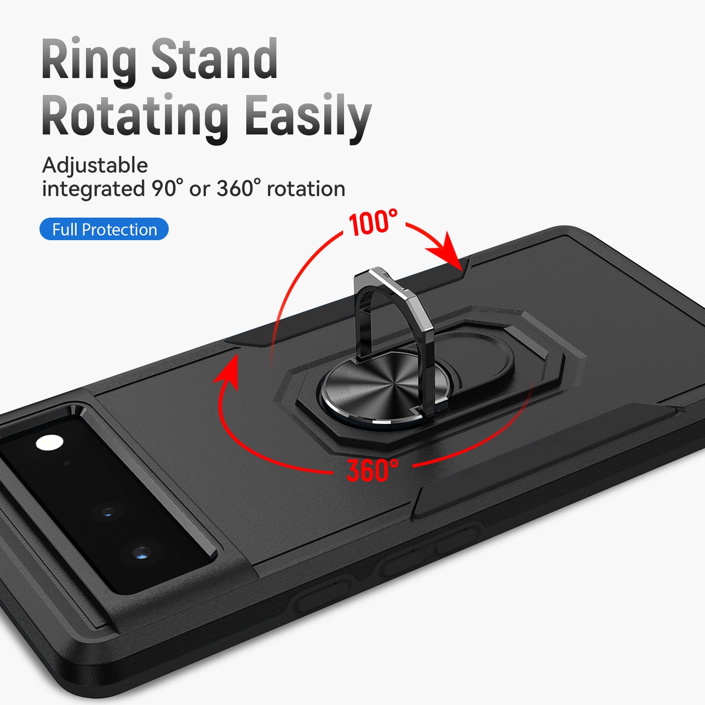 Pioneer Google Pixel 6 Case Rotating Ring Stand