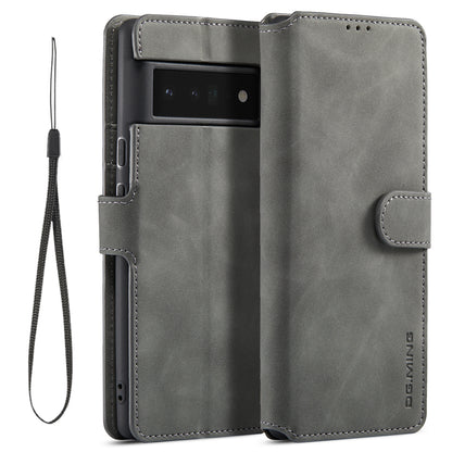 Retro Leather Edge Google Pixel 6 Pro Case with Hand Strap