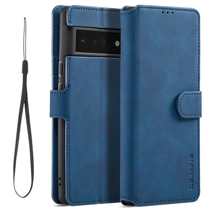 Retro Leather Edge Google Pixel 6 Pro Case with Hand Strap