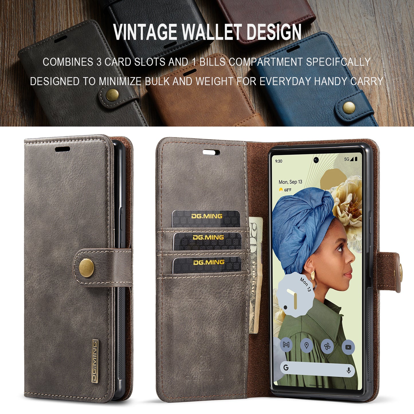 Wallet Detachable 2 In 1 Buckle Google Pixel 6 Pro Case Magnetic