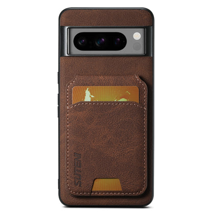 Litchi Leather Card Bag Google Pixel 7A Case Magnetic