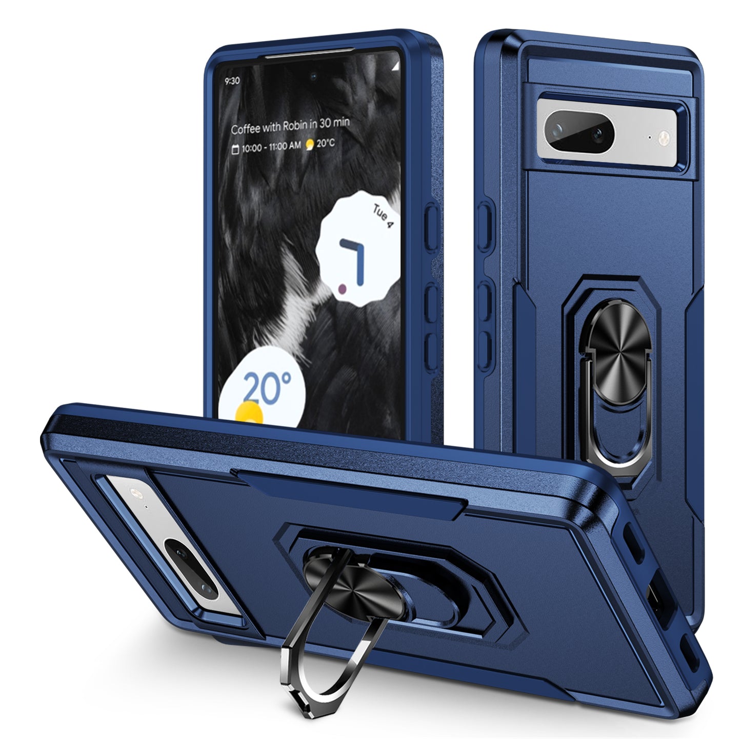 Pioneer Google Pixel 7A Case Rotating Ring Stand