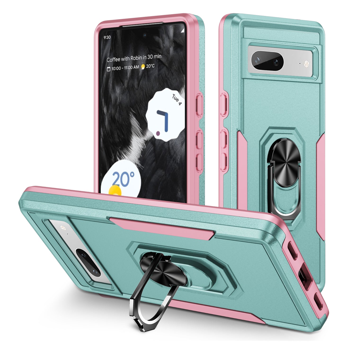 Pioneer Google Pixel 7A Case Rotating Ring Stand