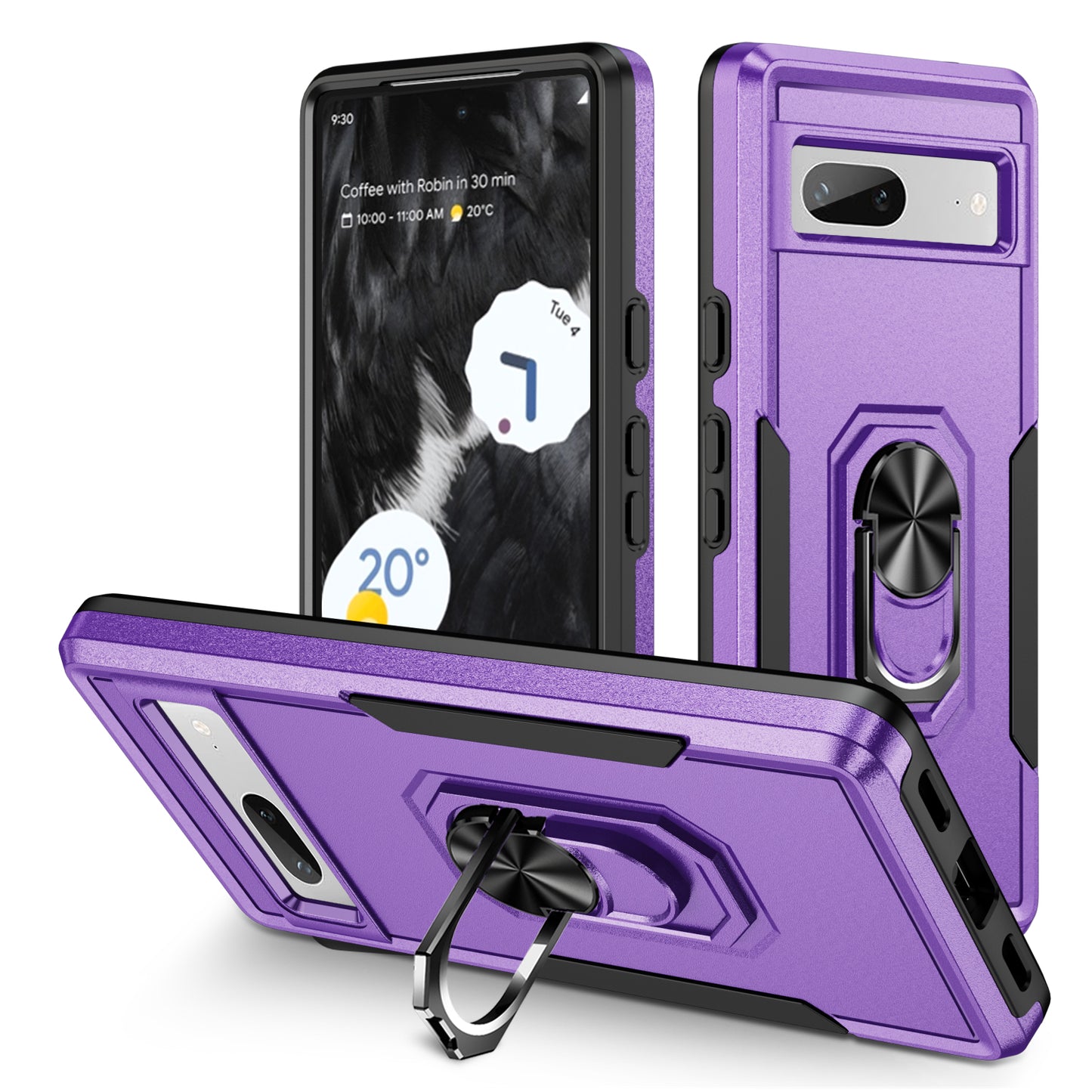 Pioneer Google Pixel 7A Case Rotating Ring Stand