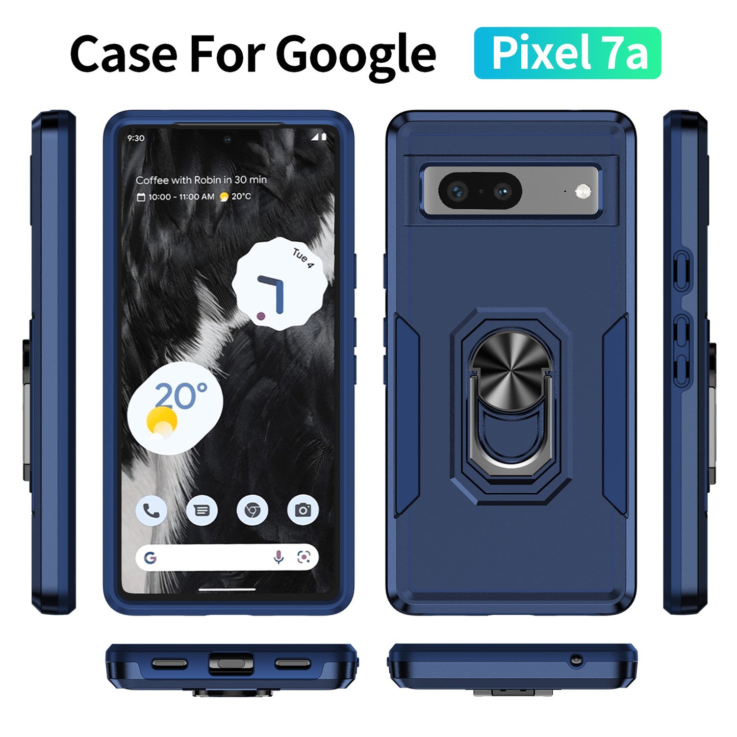 Pioneer Google Pixel 7A Case Rotating Ring Stand