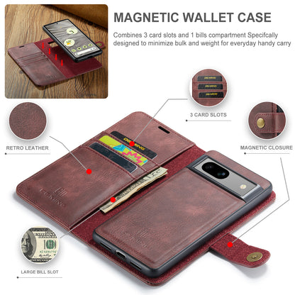 Wallet Detachable 2 In 1 Buckle Google Pixel 7A Case Magnetic