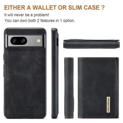 Retro Detachable Fold Wallet Google Pixel 7A Case Magnetic Clip