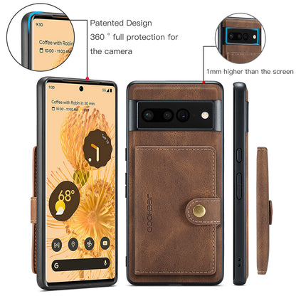 Magnetic Detachable Card Holder Google Pixel 7 Case Leather Flip