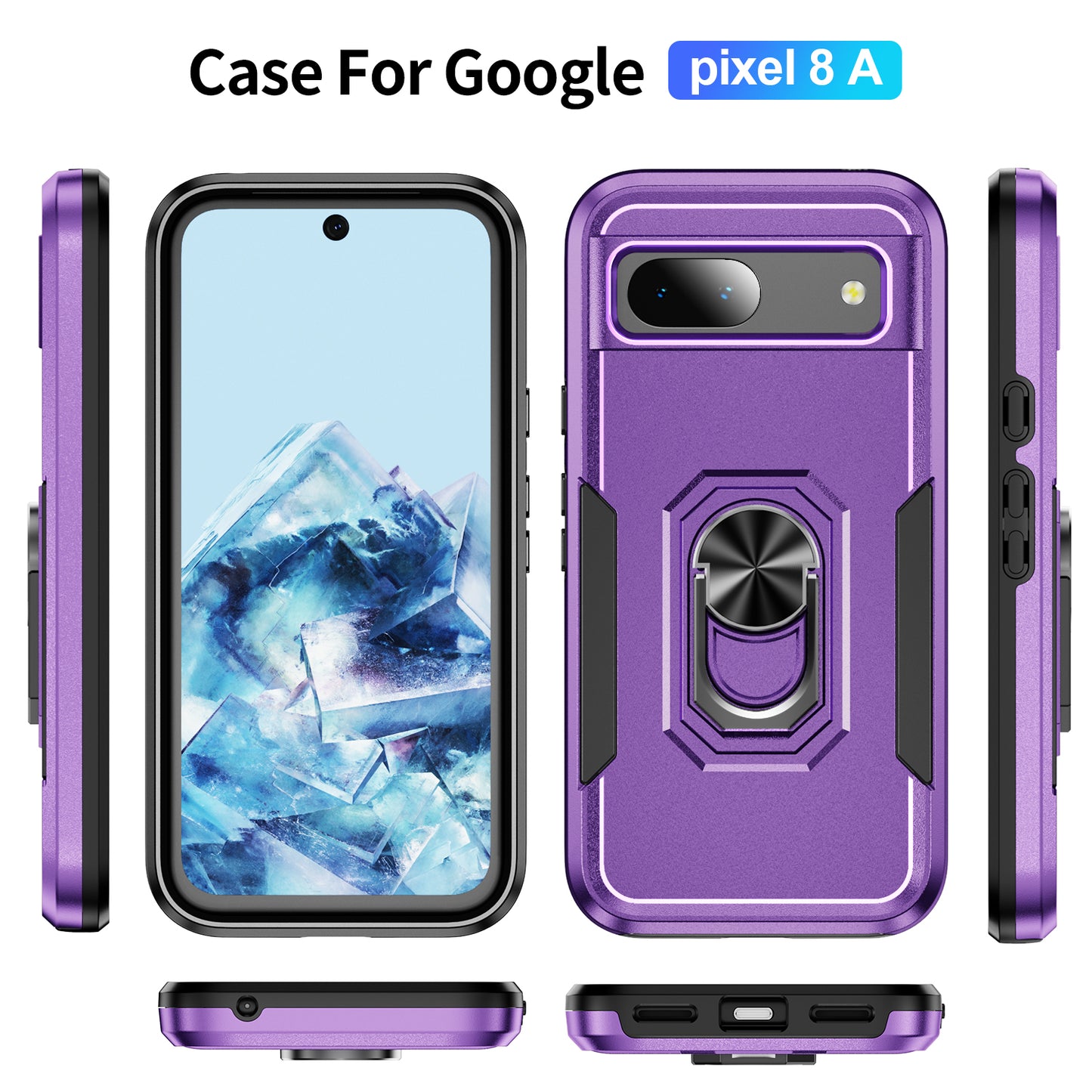 Pioneer Google Pixel 8A Case Rotating Ring Stand