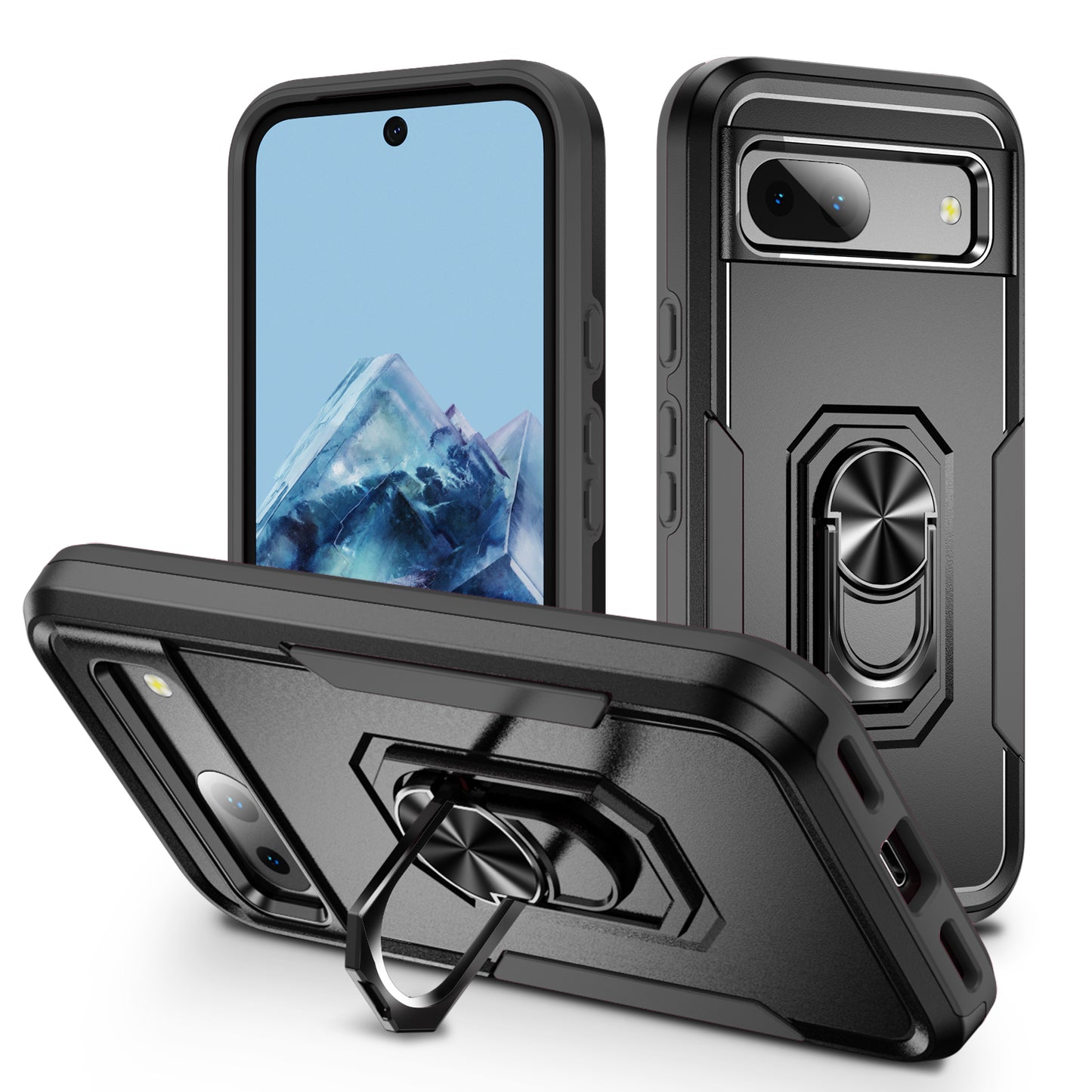 Pioneer Google Pixel 8A Case Rotating Ring Stand