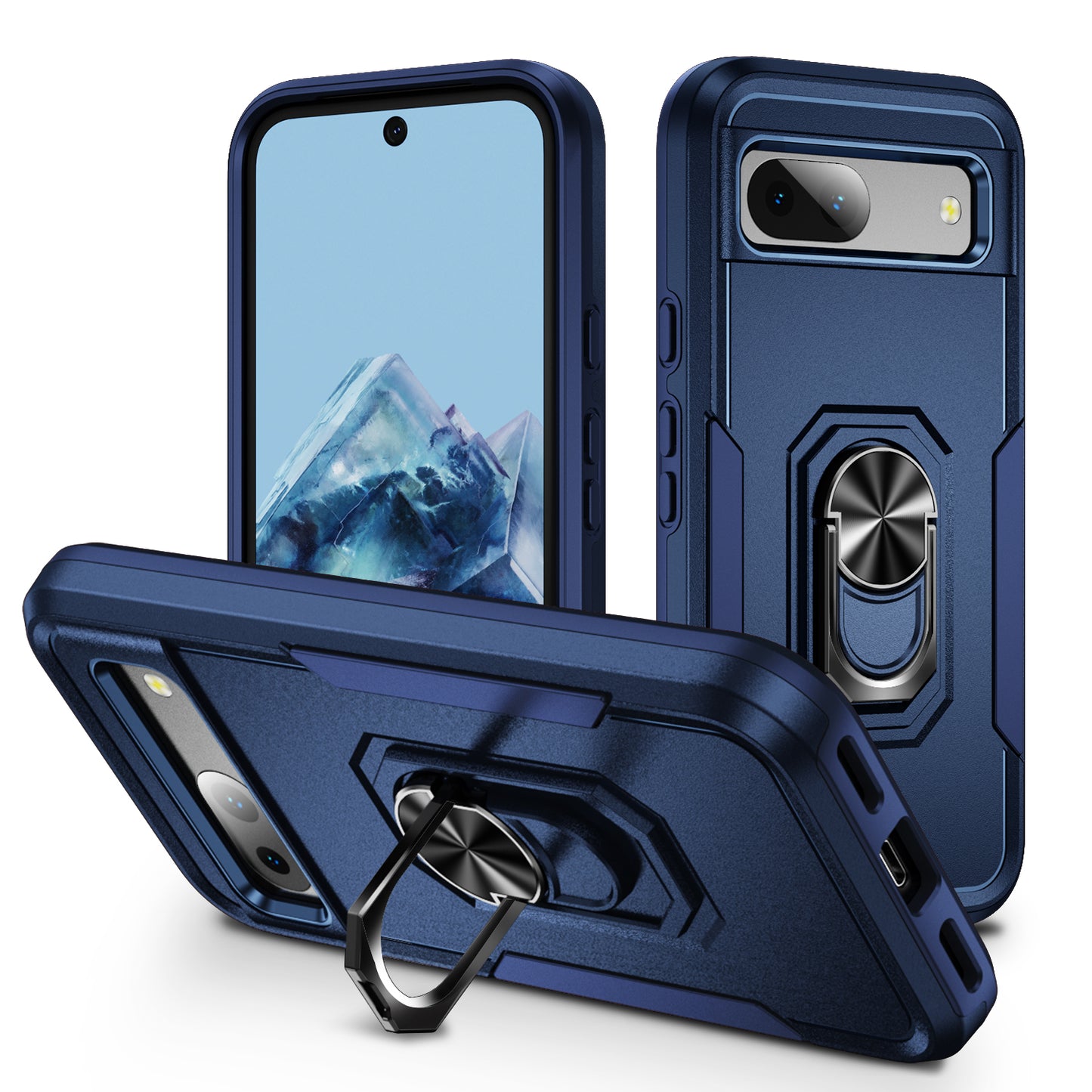 Pioneer Google Pixel 8A Case Rotating Ring Stand