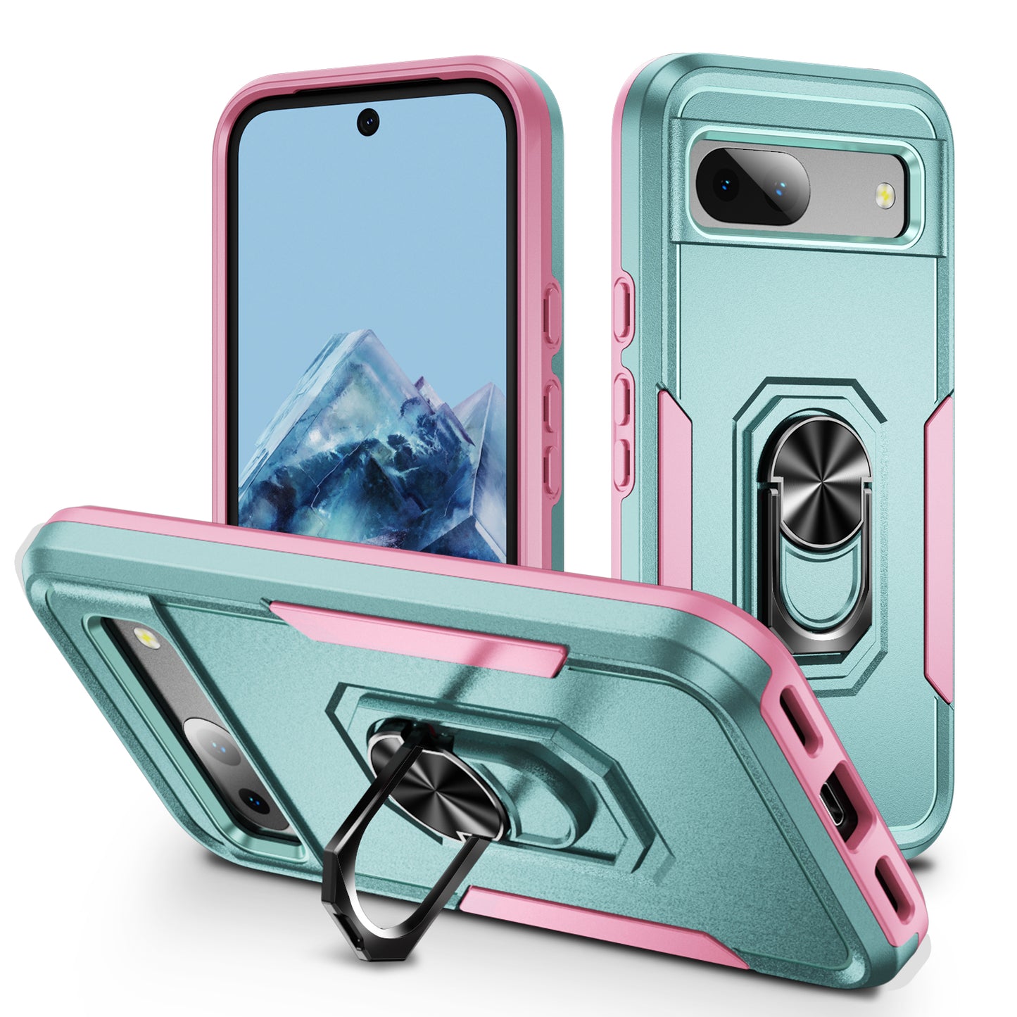 Pioneer Google Pixel 8A Case Rotating Ring Stand