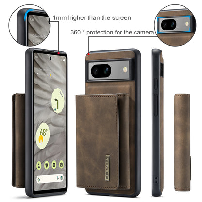 Retro Detachable Fold Wallet Google Pixel 8A Case Magnetic Clip