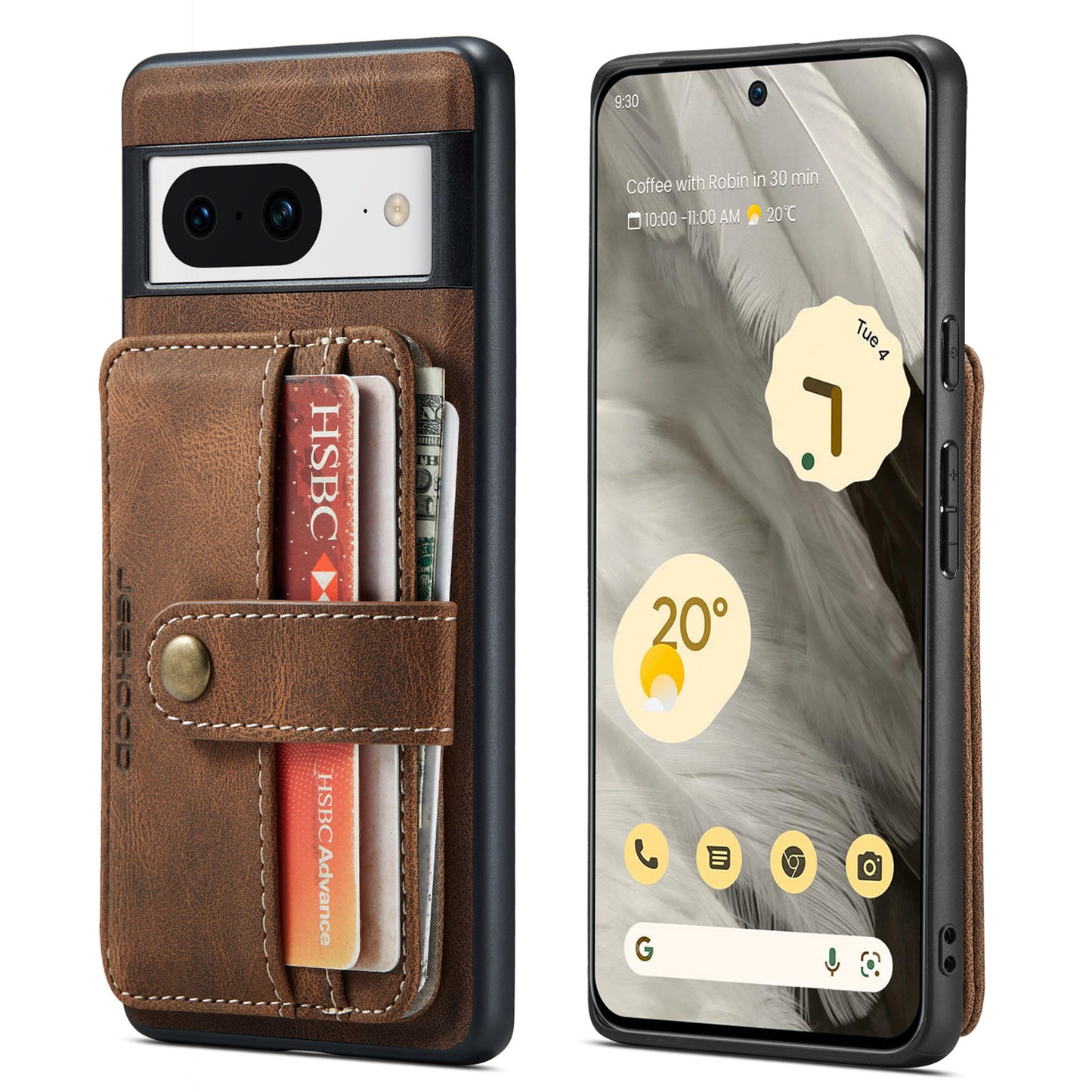 Powerful Magnetic Card Holder Google Pixel 8A Case Detachable