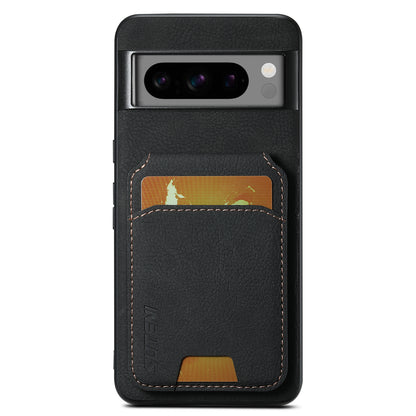 Litchi Leather Card Bag Google Pixel 8A Case Magnetic