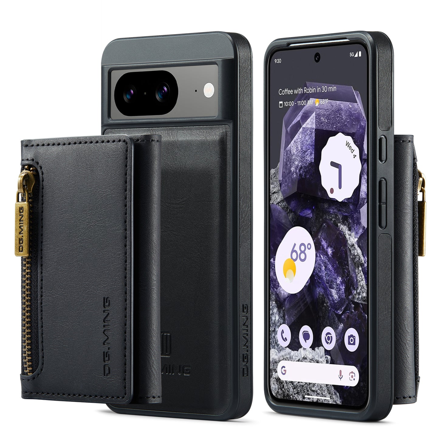 Wallet Detachable Tri-fold Google Pixel 8 Case Muilti Card Slots