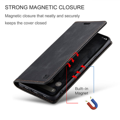 Luxury Retro Leather Google Pixel 8 Pro Case Magnetic Buckle RFID