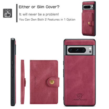 Magnetic Detachable Card Holder Google Pixel 8 Pro Case Leather Flip