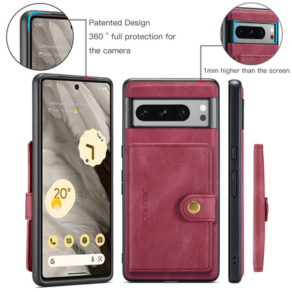 Magnetic Detachable Card Holder Google Pixel 8 Pro Case Leather Flip