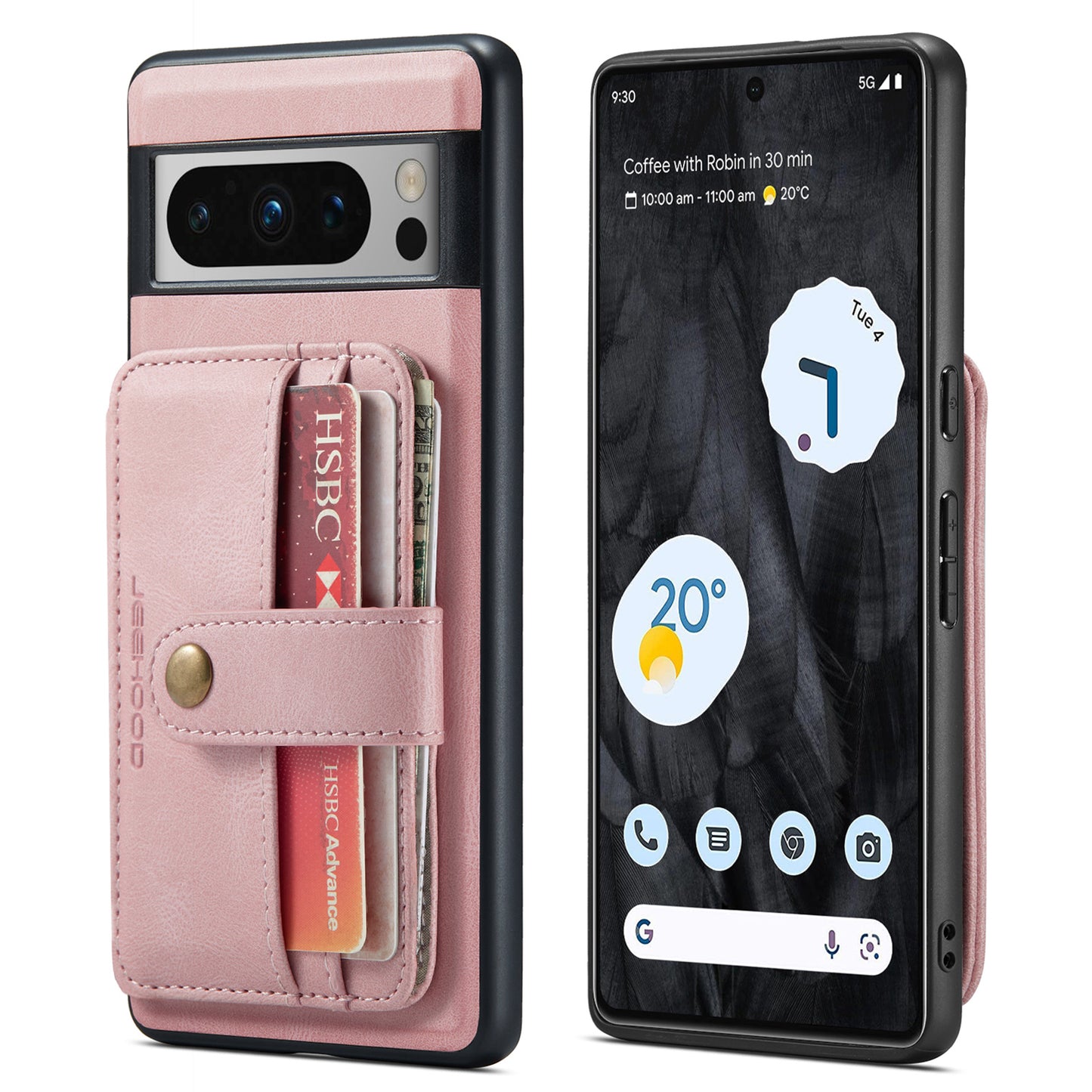 Powerful Magnetic Card Holder Google Pixel 8 Pro Case Detachable