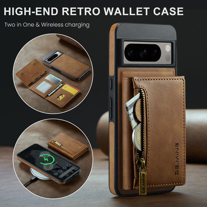 Wallet Detachable Tri-fold Google Pixel 8 Pro Case Muilti Card Slots