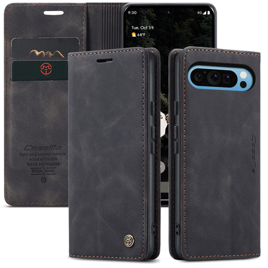 Book Classical Retro Leather Google Pixel 9 Pro XL Case Slim Wallet Stand