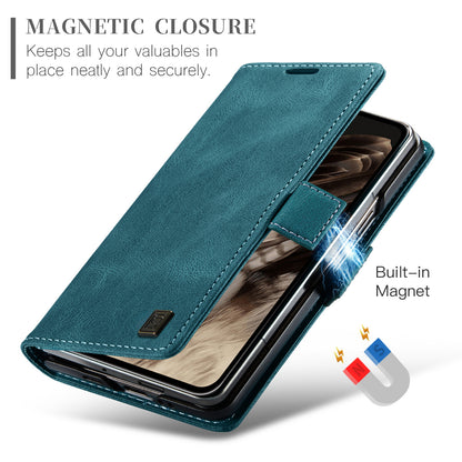 Luxury Retro Leather Google Pixel Fold Case Magnetic Buckle RFID