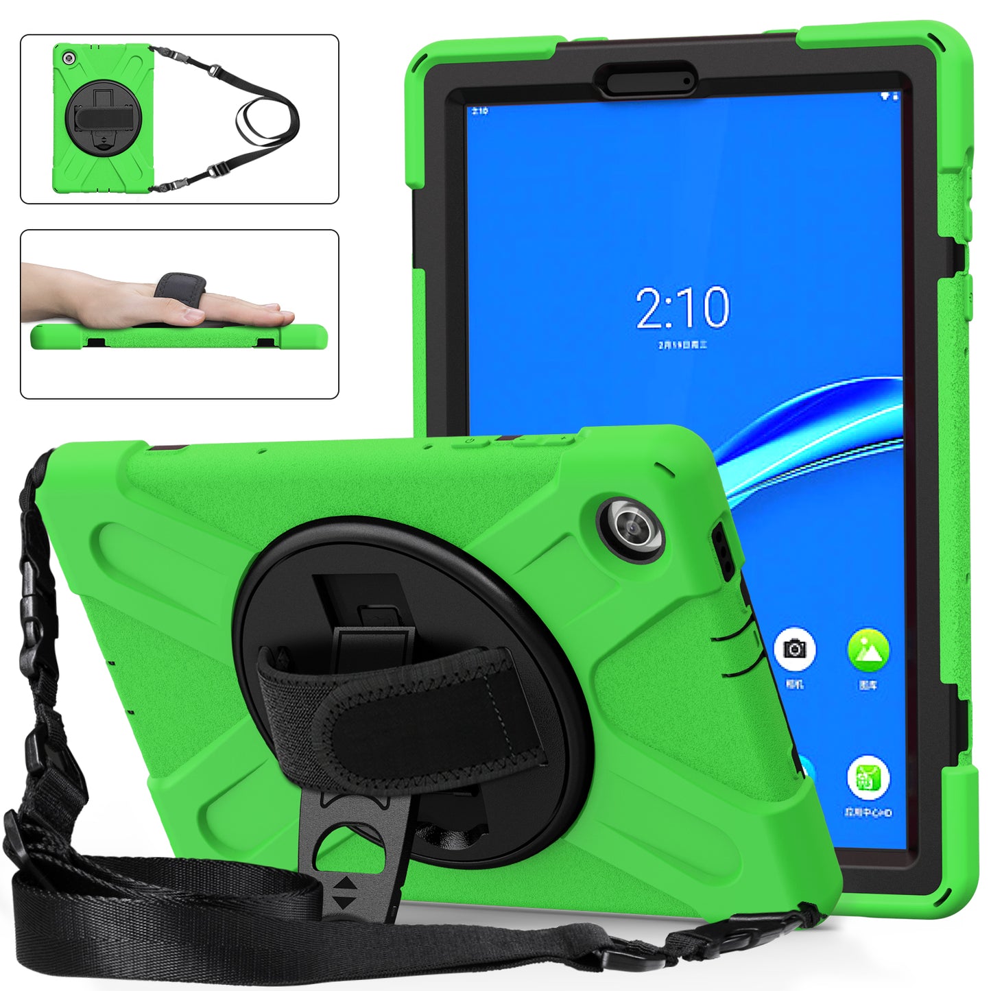 Pirate King Lenovo Tab M10 HD (2020) Case 360 Rotating Stand Hand