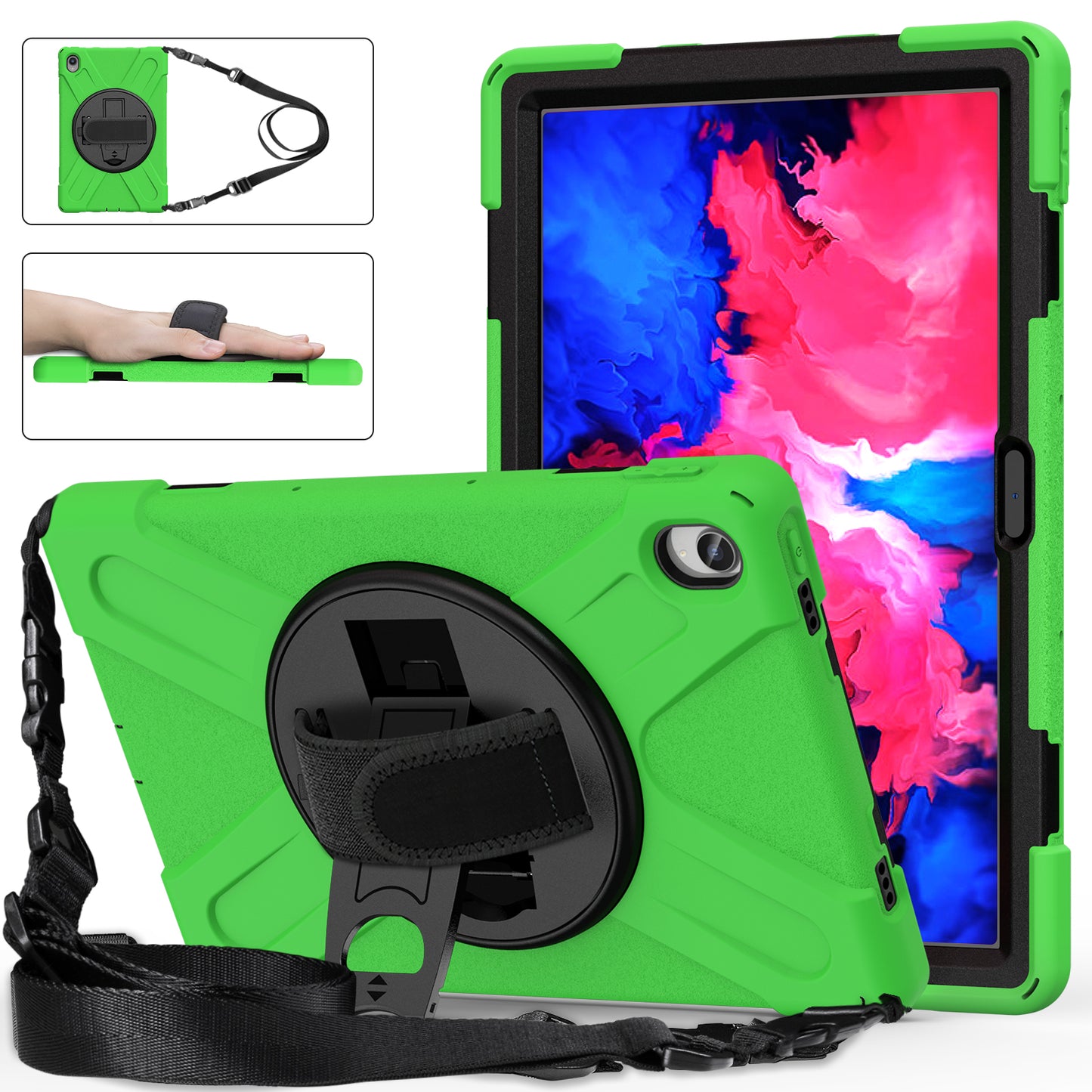 Pirate King Lenovo Tab P11 Plus (2021) Case 360 Rotating Stand Hand