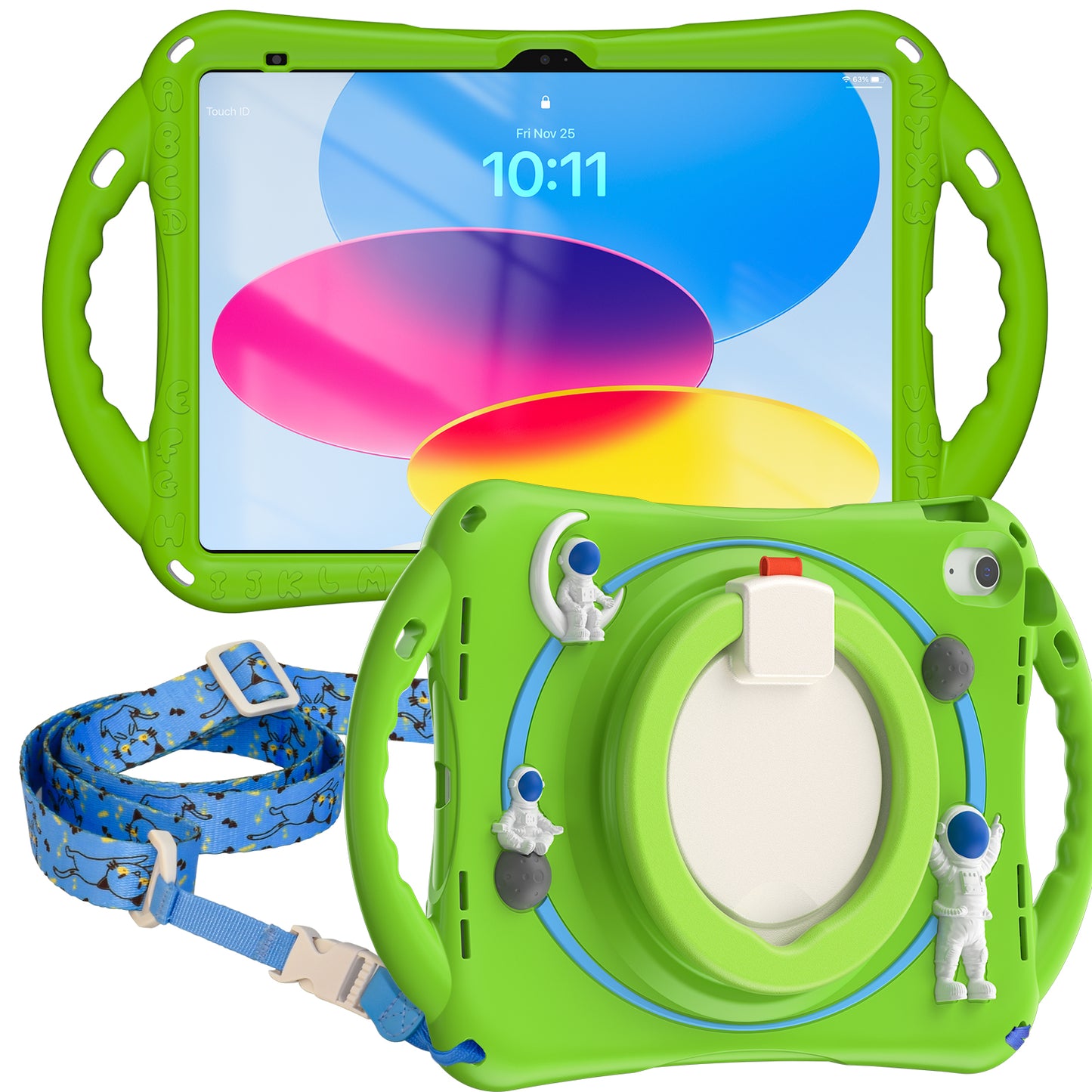 Astronaut Apple iPad 10 Case Rotating Handle Grip