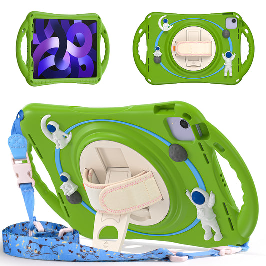 Spaceman iPad Air 5 Case 360 Rotating Hand Shoulder Strap