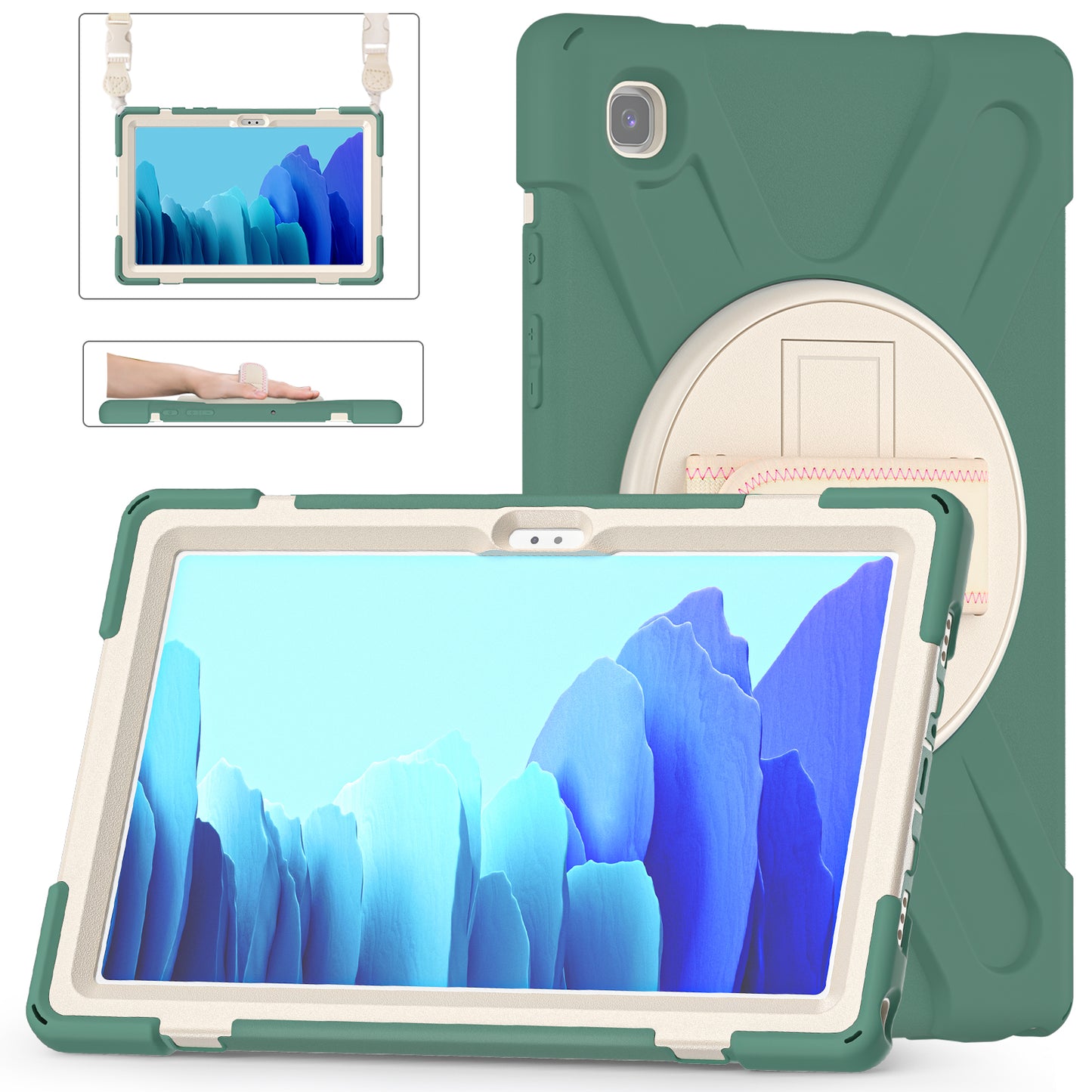 Pirate King Rotating Hand Shoulder Strap Galaxy Tab A7 Case