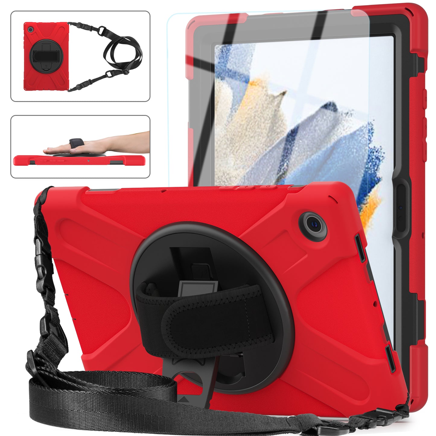 Pirate King Rotating Hand Shoulder Strap Galaxy Tab A8 Case