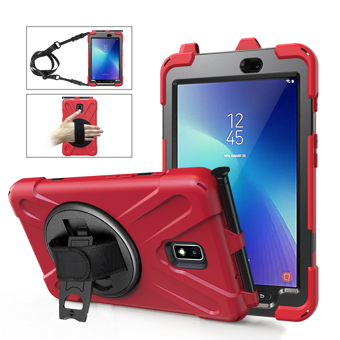 Pirate King Rotating Hand Shoulder Strap Galaxy Tab Active2 Case