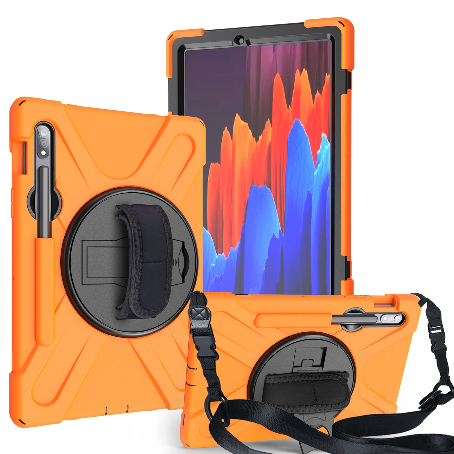 Pirate King Rotating Hand Shoulder Strap Galaxy Tab S7 Case