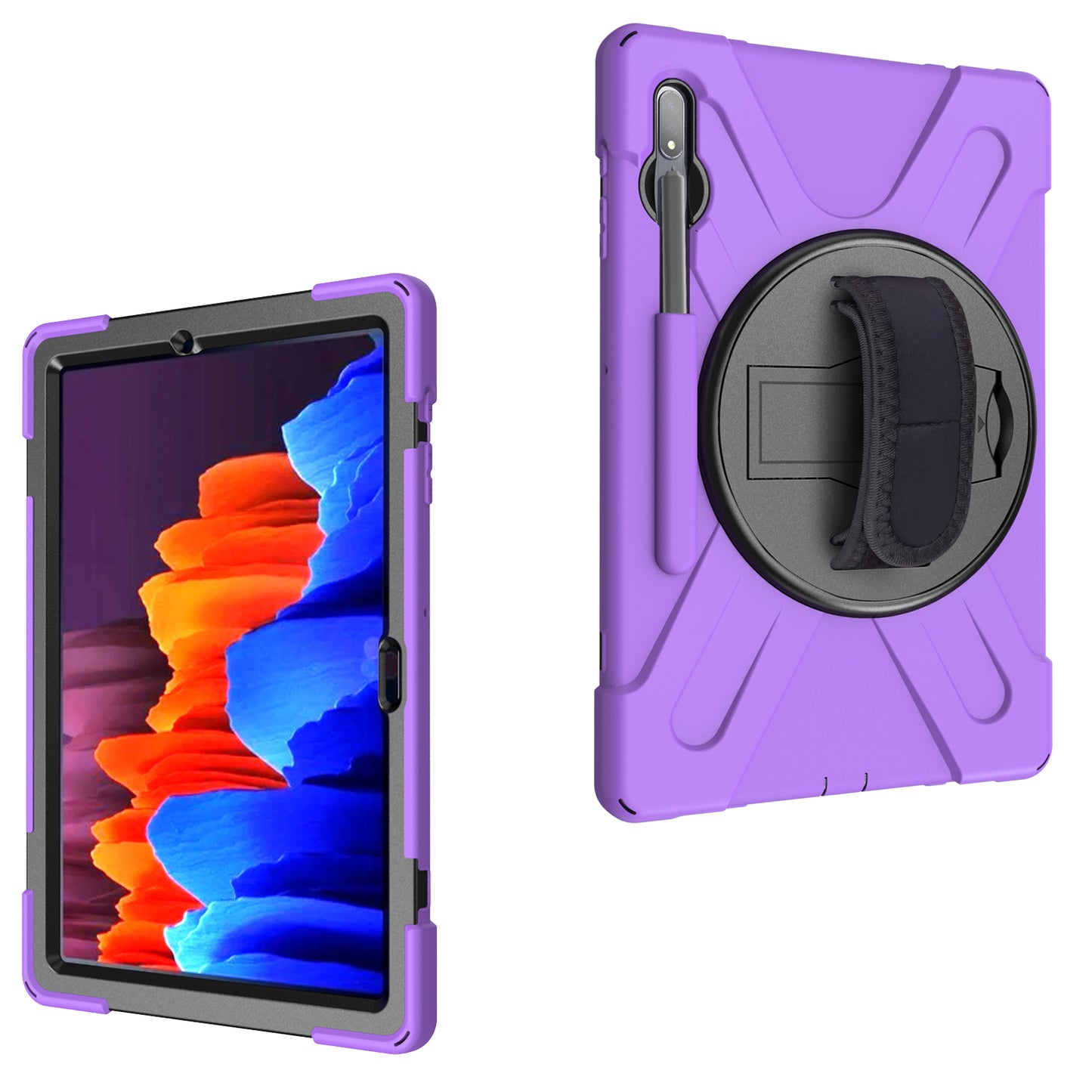 Pirate King Rotating Hand Shoulder Strap Galaxy Tab S7+ Case